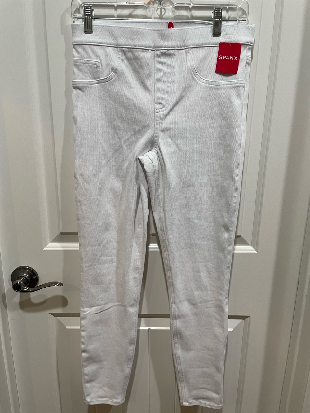 SPANX White Skinny Pull On Skinny Pants Sz M NWT